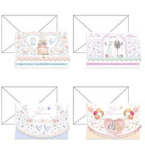Biglietto auguri portasoldi Matrimonio - 11,7 x 17 cm - 4 soggetti assortiti - Kartos