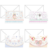 Biglietto auguri portasoldi Matrimonio - 11,7 x 17 cm - 4 soggetti assortiti - Kartos