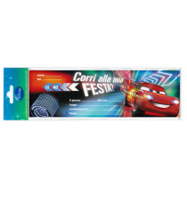 Blocchetto invito alla festa Cars 2 Disney - 24,8 x 7,5 cm - Rex Sadoch - conf. 10 inviti
