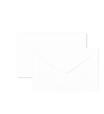 Scatola 100 biglietti + 100 buste - Bristol - bianco - 7,5 x 11,2 cm - Rex Sadoch