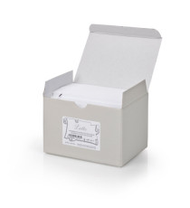 Scatola 100 biglietti + 100 buste - Lutto - bianco - 9 x 14 cm - Rex Sadoch