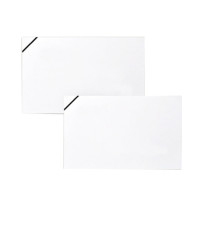 Scatola 100 biglietti + 100 buste - Lutto - bianco - 9 x 14 cm - Rex Sadoch