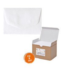 Scatola 100 buste bianche - Bristol - 7,5 x 11,2 cm - Rex Sadoch