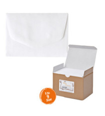 Scatola 100 buste bianche - Bristol - 9 x 14 cm - Rex Sadoch