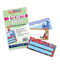 Etichetta adesiva segnanome - 6,3 x 8 cm - fantasie assortite - Colorosa - conf. 12 pezzi