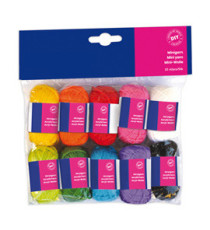 Matassa 100% acrilico - lungh. 36 mt - colori assortiti - CWR - set 10 pezzi