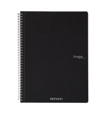 Maxiquaderno Ecoqua original - A4 - 90 gr - 1 rigo - 70 fogli - nero  - spiralato - Fabriano