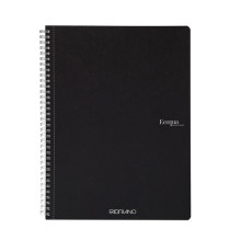 Maxiquaderno Ecoqua original - A4 - 90 gr - 5 mm - 70 fogli - nero - spiralato - Fabriano