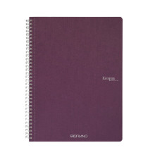 Maxiquaderno Ecoqua original - A4 - 90 gr - 5 mm - 70 fogli - vino - spiralato - Fabriano