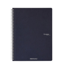 Maxiquaderno Ecoqua original - A4 - 90gr - 5mm - 70 fogli - blu scuro - spiralato - Fabriano