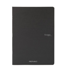 Maxiquaderno Ecoqua original PM - A4 - 1 rigo - 40 fogli - nero - 90gr - Fabriano