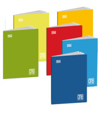 Maxiquaderno One Color Impatto Zero - A4 -  1 rigo - 20 +1 fg - 80 gr - Blasetti - expo 12 pezzi + 6 scatoline foglietti