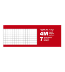 Maxiquaderno One Color Impatto Zero - A4 -  4 mm - 20 +1 fg - 80 gr - Blasetti - expo 12 pezzi + 6 scatoline foglietti