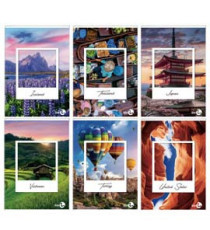 Maxiquaderno Paesaggi fantasia - A4 - 5 mm c/margine - 40+2 fogli - 80gr - BM