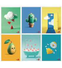 Maxiquaderno Vibes fantasia - A4 - 5mm - 40+2 fogli - 80gr - BM