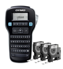 Promo pack etichettatrice Label Manager 160 - 3 nastri D1 12 mm nero / bianco inclusi - Dymo