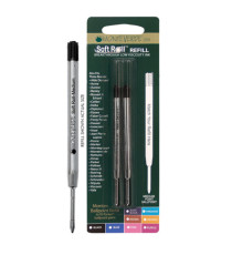 Refill per sfera Parker - punta media - nero  - Monteverde - conf. 2 pezzi