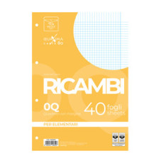 Ricambi forati Quaxima - A4 - 5 mm c/margine - 80 gr - Pigna - conf. 40 pezzi