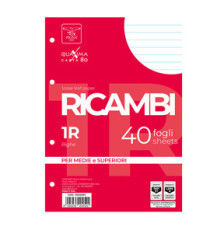 Ricambi forati Quaxima - A5 - 1 rigo - 80 gr - Pigna - conf. 40 pezzi