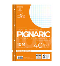 Ricambi forati rinforzati Pignaric - A4 -  10mm - 80gr - Pigna - conf. 40 pezzi
