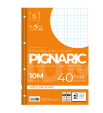 Ricambi forati rinforzati Pignaric - A4 -  10mm - 80gr - Pigna - conf. 40 pezzi