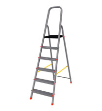 Scala domestica Stella Basic - 6 gradini - alluminio - Marchetti