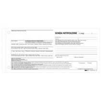 Scheda di notifica - fogli snap - 25 fogli 2 copie autoricalcanti - 10 x 22cm - Edipro - conf. 250 pezzi