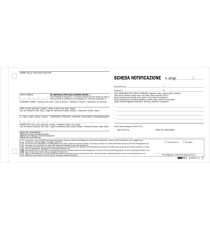 Scheda di notifica - fogli snap - 25 fogli 2 copie autoricalcanti - 10 x 22cm - Edipro - conf. 250 pezzi