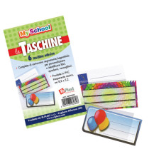 Taschine adesive - 8,2 x 5,2 cm - PVC - neutro trasparente - Colorosa - conf. 6 pezzi
