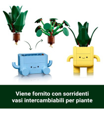 Lego The Botanical Collection - Piantine felici - Lego 10349 2 Piante, 2 Vasi e Facce Intercambiabili 217pz Anni 9+