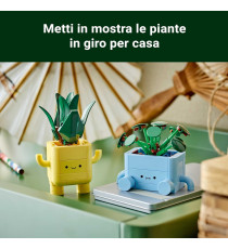 Lego The Botanical Collection - Piantine felici - Lego 10349 2 Piante, 2 Vasi e Facce Intercambiabili 217pz Anni 9+