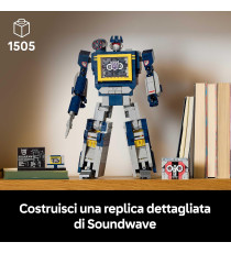 Lego Icons - Transformers: Soundwave - Lego 10358 Esclusivo con Figure Trasformabili tra cui Laserbeak e Ravage 1505pz Anni 18+