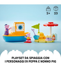 Lego Duplo - Viaggio in barca di Peppa Pig - Lego 10432 con Peppa Pig e Nonno Pig 23pz ANNI 2+