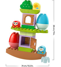 Lego Duplo - L’albero dell’equilibrio - Lego 10440 con 2 gufi, 2 uova apribili e una casa LEGO 27pz Anni 1.5+
