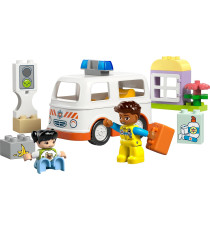 Lego Duplo - Ambulanza e autista - Lego 10447 con Ambulanza, una Piccola Casa, 2 Figure 19pz Anni 2+