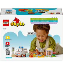 Lego Duplo - Ambulanza e autista - Lego 10447 con Ambulanza, una Piccola Casa, 2 Figure 19pz Anni 2+