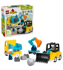 Lego Duplo - Veicoli da cantiere 3 in 1 - Lego 10475 include 2 personaggi 22pz Anni 2+