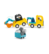 Lego Duplo - Veicoli da cantiere 3 in 1 - Lego 10475 include 2 personaggi 22pz Anni 2+