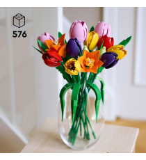 Lego The Botanical Collection - Bouquet di tulipani - Lego 11501 14 Tulipani Artificiali in 5 Colori Anni 18+ 576pz
