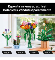 Lego The Botanical Collection - Spatifillo - Lego 11504 con Vaso - con Fiori Bianchi Finti e Boccioli Anni 18+ 474pz