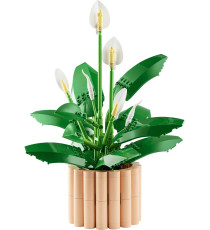 Lego The Botanical Collection - Spatifillo - Lego 11504 con Vaso - con Fiori Bianchi Finti e Boccioli Anni 18+ 474pz
