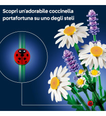 Lego The Botanical Collection - Margherite - Lego 11508 3 grandi margherite , 2 steli di margheritine,3 lavande Anni 9+ 133pz