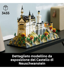 Lego Architecture - Castello di Neuschwanstein - Lego 21063 con Torri, Cortile e Interni Ricchi di Dettagli Anni 18+ 3455pz