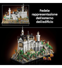 Lego Architecture - Castello di Neuschwanstein - Lego 21063 con Torri, Cortile e Interni Ricchi di Dettagli Anni 18+ 3455pz
