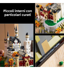 Lego Architecture - Castello di Neuschwanstein - Lego 21063 con Torri, Cortile e Interni Ricchi di Dettagli Anni 18+ 3455pz