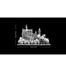 Lego Architecture - Castello di Neuschwanstein - Lego 21063 con Torri, Cortile e Interni Ricchi di Dettagli Anni 18+ 3455pz