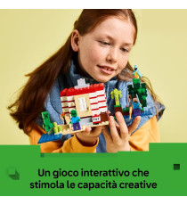 Lego Minecraft - Casa nella giungla esplosiva - Lego 21275 Barca, Figure di Steve, Creeper e Zombie, Funzione TNT 287pz Anni 8+