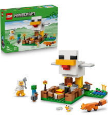 Lego Minecraft - Fattoria di galline - Lego 21585 con un Fan della Gallina,Mob di un Baby Zombie e di una Volpe 233pz Anni 7+