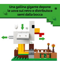 Lego Minecraft - Fattoria di galline - Lego 21585 con un Fan della Gallina,Mob di un Baby Zombie e di una Volpe 233pz Anni 7+