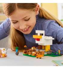 Lego Minecraft - Fattoria di galline - Lego 21585 con un Fan della Gallina,Mob di un Baby Zombie e di una Volpe 233pz Anni 7+